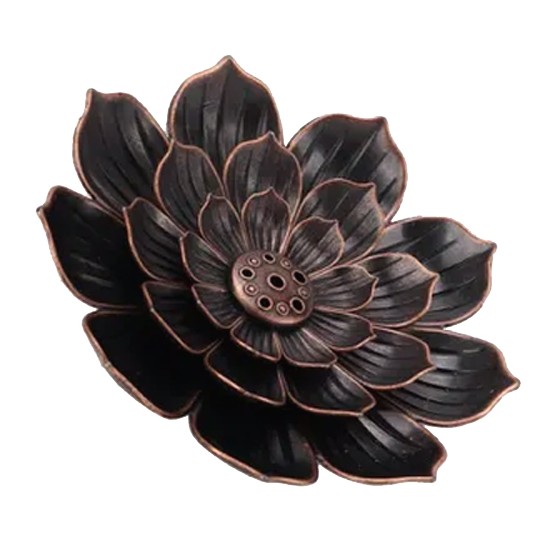 Porte-Encens Fleur de Lotus en cuivre