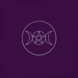 Tapis de cartes violet - Symbole Païen