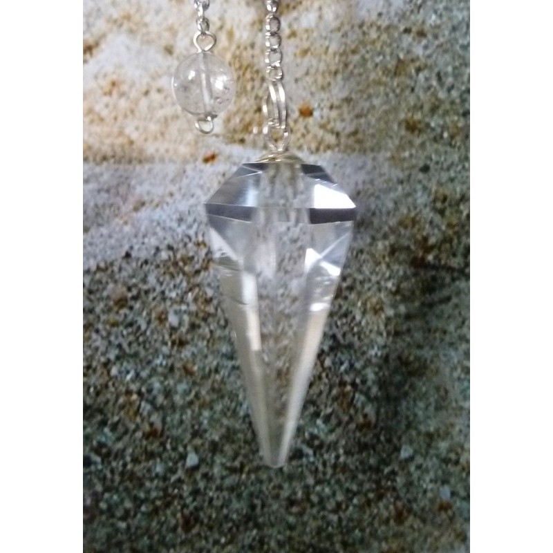 Pendule Cone Multi-facettes Cristal 